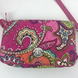 Vera Bradley Turnlock Crossbody Bag Pink Swirls NWT